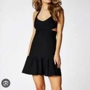 Retro 90s Guess Black Cutout Bandage Dress NEW large